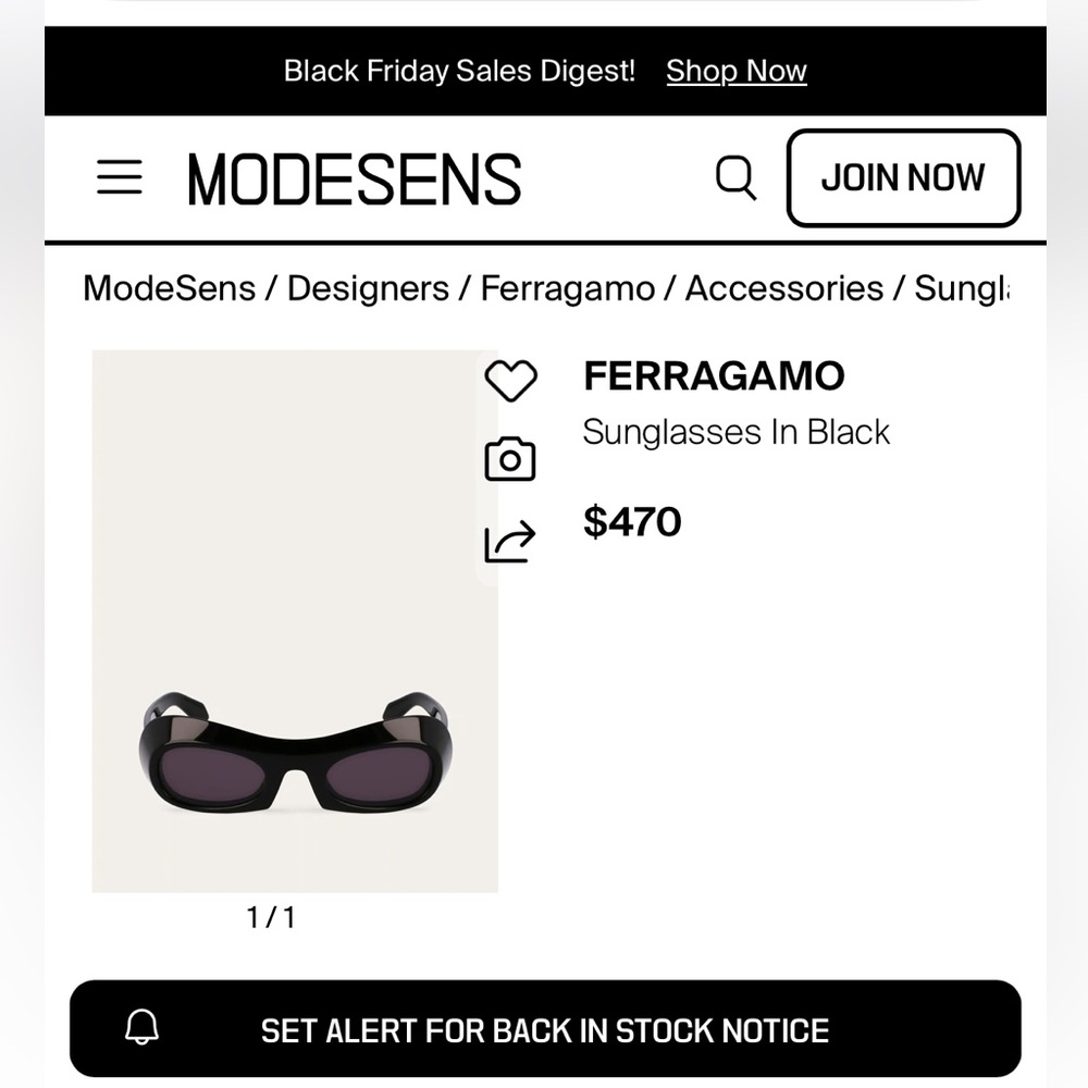 Salvatore Ferragamo Glossy Black Sunglasses Classic Designer Style - Picture 8 of 8